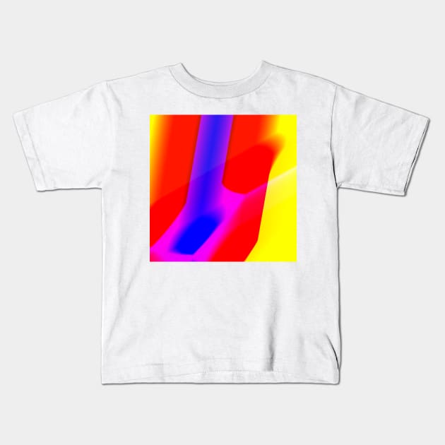 red yellow blue abstract texture Kids T-Shirt by Artistic_st